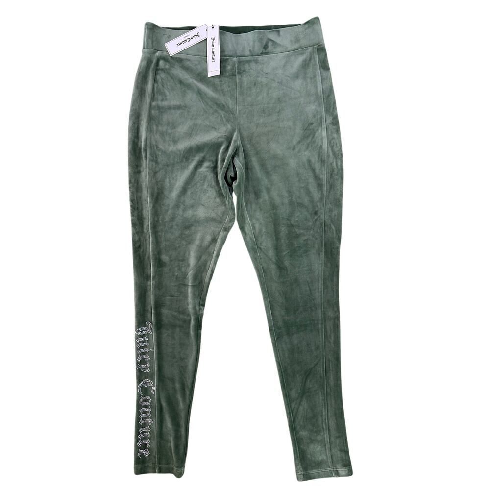 Juicy Couture NWT BLING Y2K Velour Track Mob Wife Pants Size Large